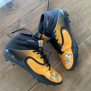 Under Amour Nitro Compfit Micro G Football Cleats Orange/Gold & Black Men’s 10